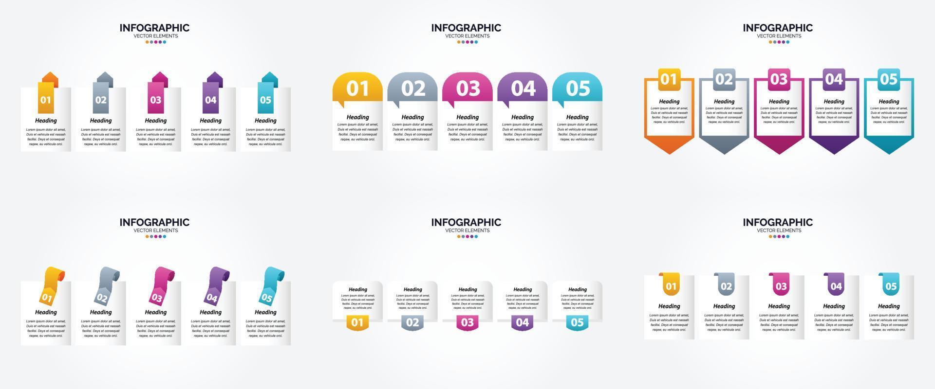 las ilustraciones vectoriales de este conjunto son perfectas para crear infografías para publicidad. folletos volantes y revistas. vector