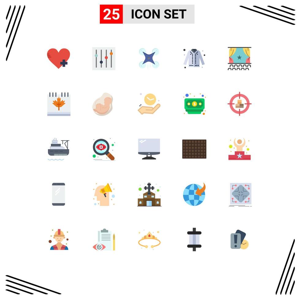 paquete de iconos vectoriales de stock de 25 signos y símbolos de línea para elementos de diseño vectorial editables de moda eid de cámara de cine vector