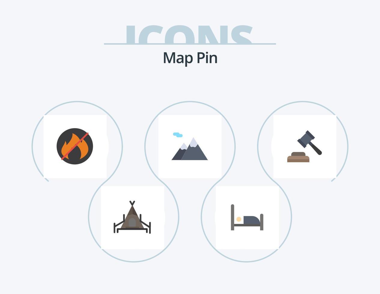 Map Pin Flat Icon Pack 5 Icon Design. . . no. law. auction vector