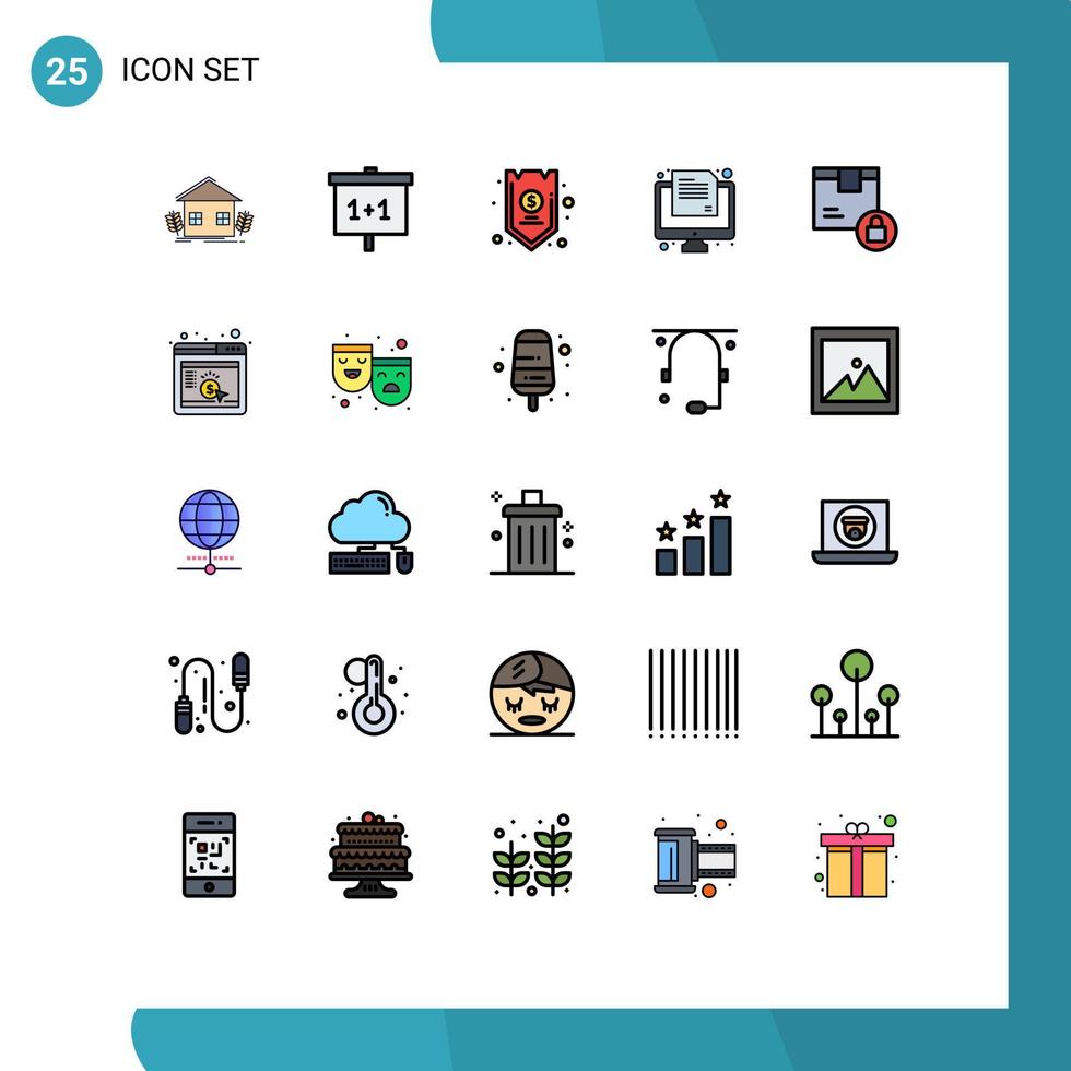 25 Creative Icons Modern Signs and Symbols of paper online study exam funds Editable Vector Design Elements