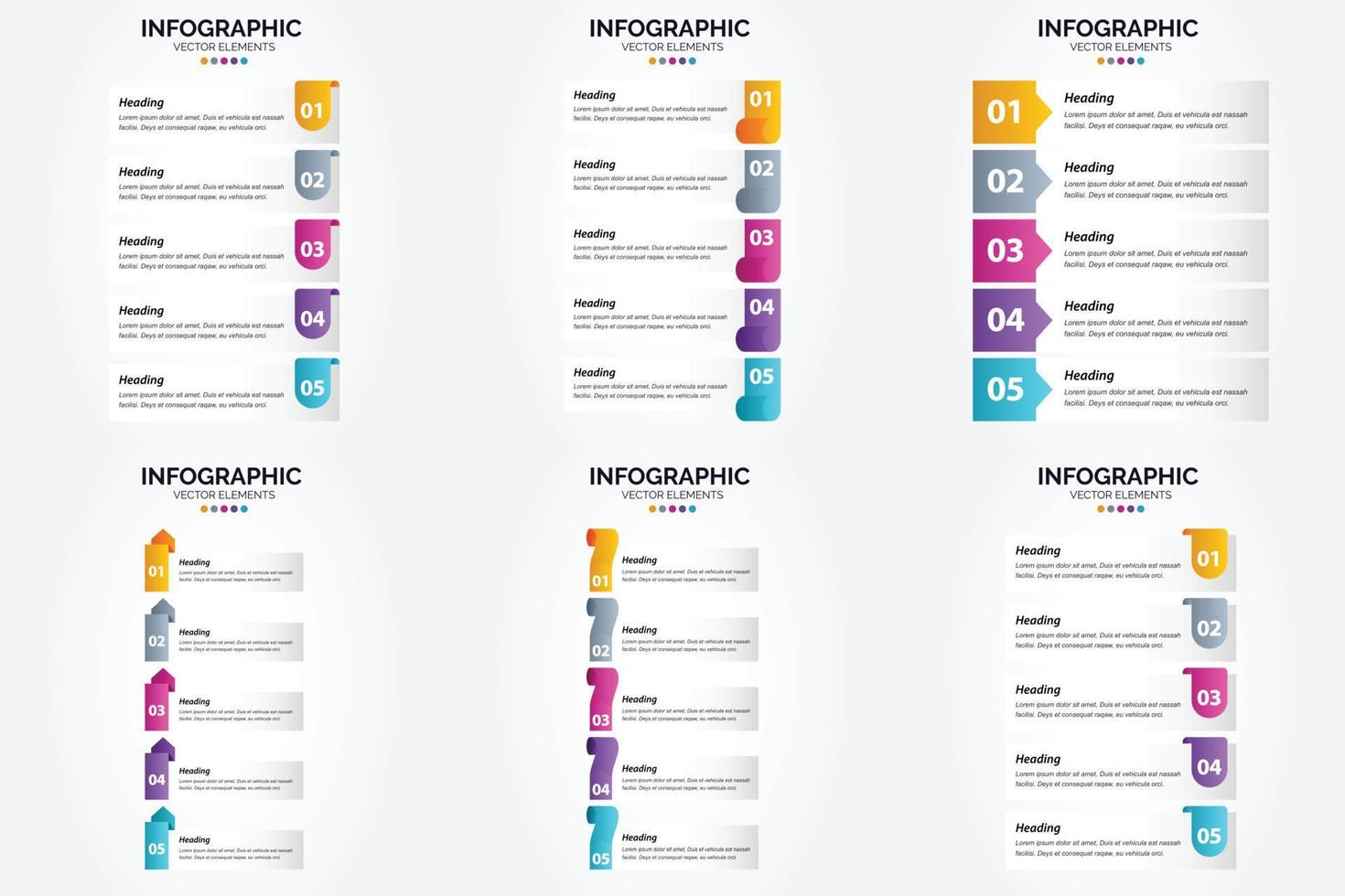 The vector illustrations in this set are ideal for creating infographics for advertising. brochures. flyers. and magazines.