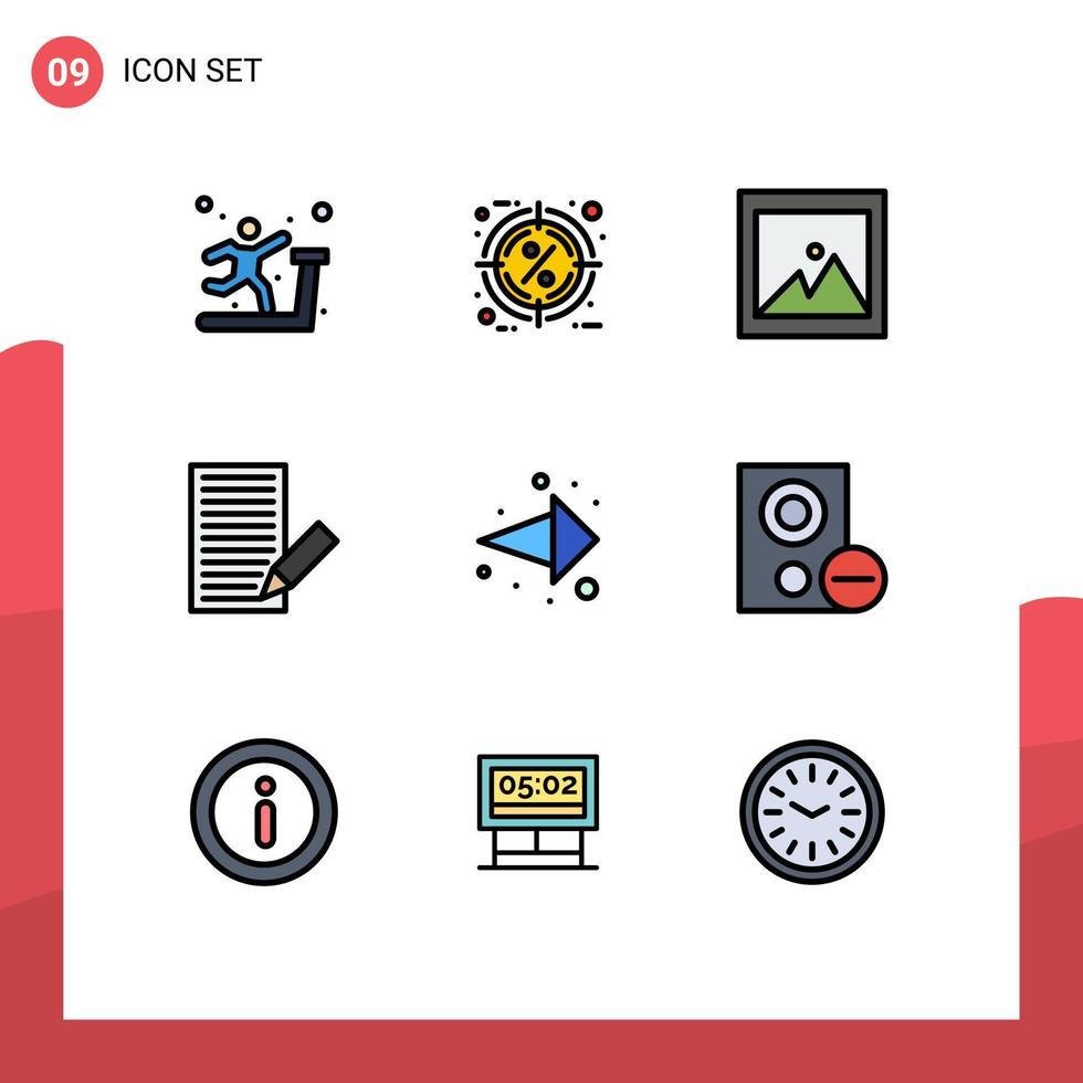 9 Creative Icons Modern Signs and Symbols of arrow letter target envelope communication Editable Vector Design Elements