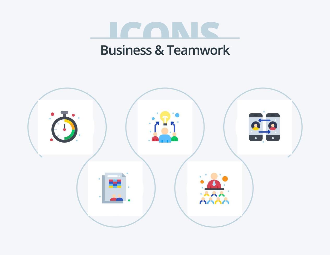Business And Teamwork Flat Icon Pack 5 Icon Design. mobile phone. call forwarding. business. work. idea vector
