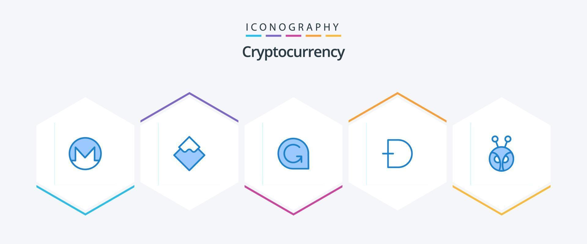 Cryptocurrency 25 Blue icon pack including currency. crypto. currency. coin. crypto currency vector