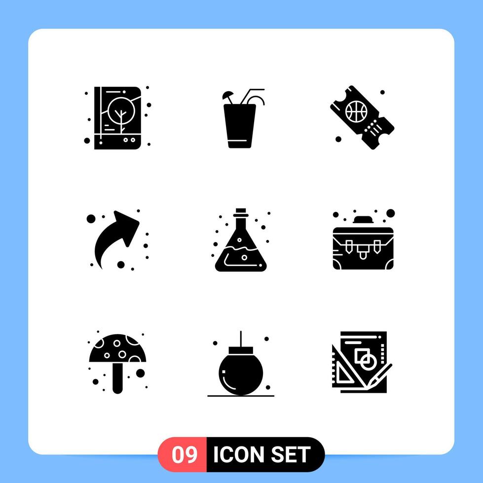 paquete de iconos de vector de stock de 9 signos y símbolos de línea para elementos de diseño de vector editables de flecha hacia arriba derecha de laboratorio