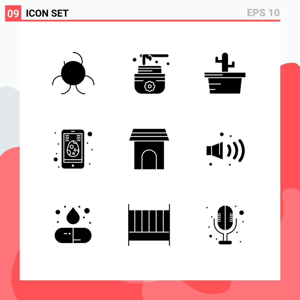 9 iconos creativos signos y símbolos modernos de electrodomésticos de celdas de gas apartamento elementos de diseño vectorial editables vector