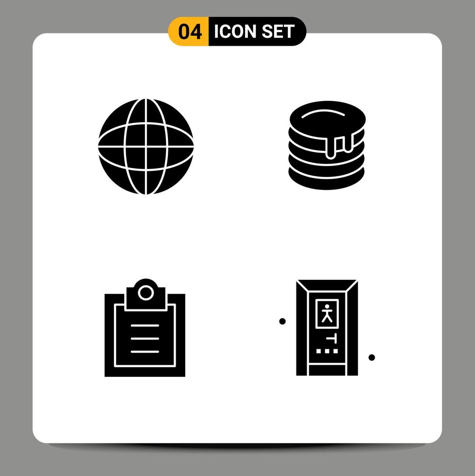 Solid Glyph concept for Websites Mobile and Apps world tasks education wedding cake bathroom Editable Vector Design Elements