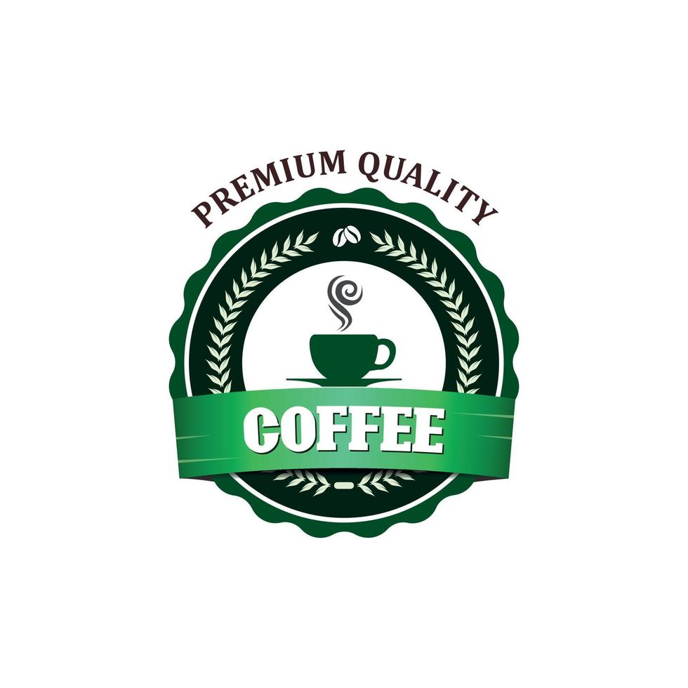vector coffee label isolated