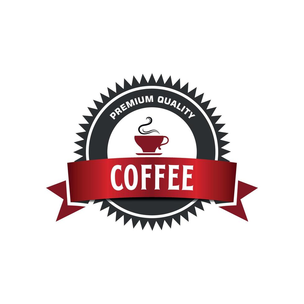 vector coffee label isolated