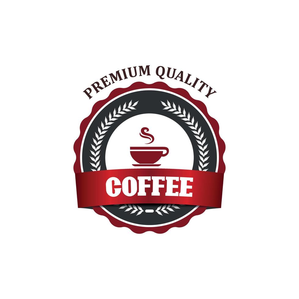 vector coffee label isolated
