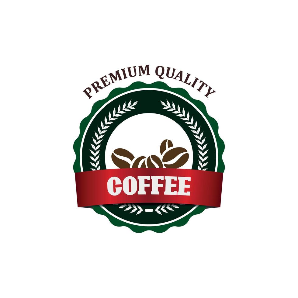 vector coffee label isolated