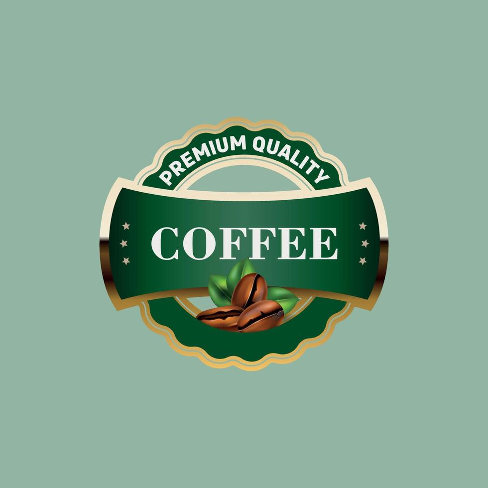 vector coffee label isolated