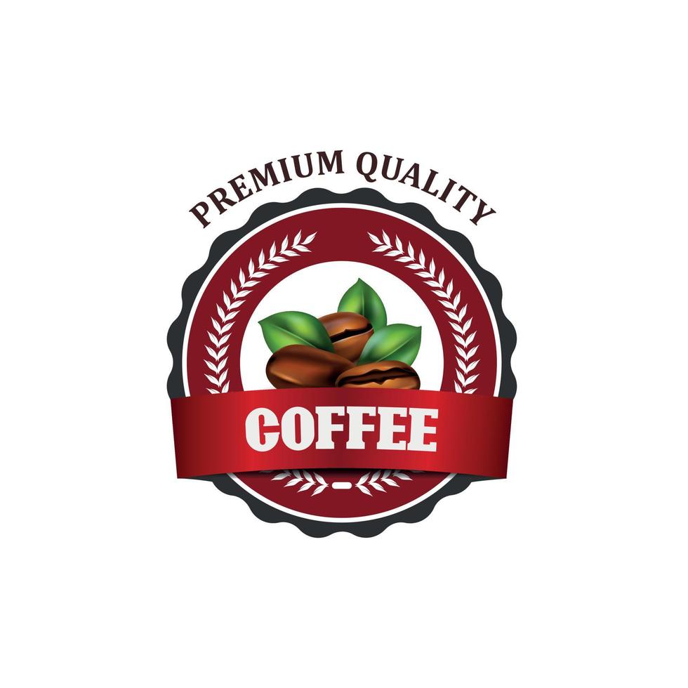 vector coffee label isolated