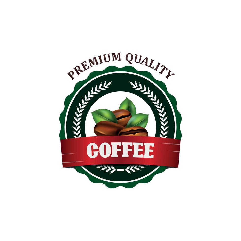 vector coffee label isolated