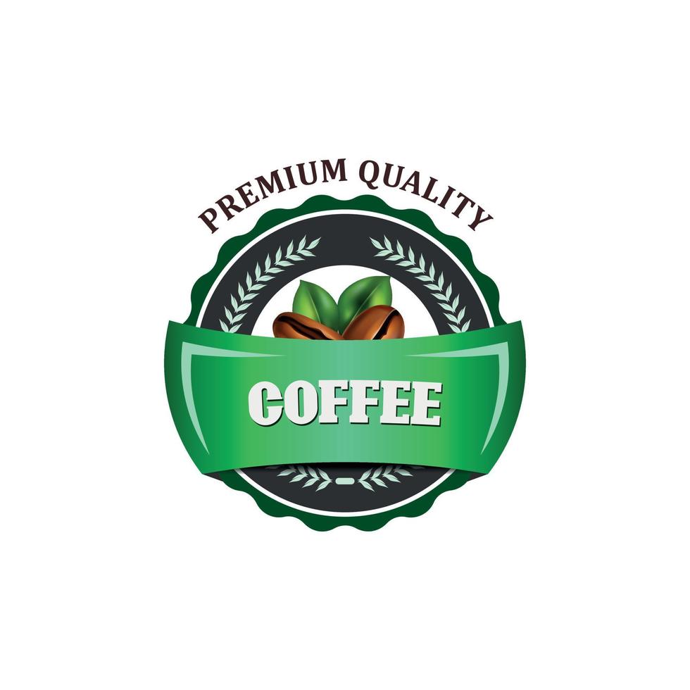 vector coffee label isolated