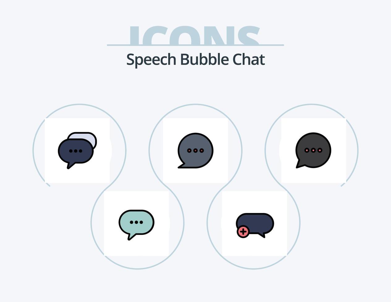 Chat Line Filled Icon Pack 5 Icon Design. chemistry. study. study. science. chemical vector