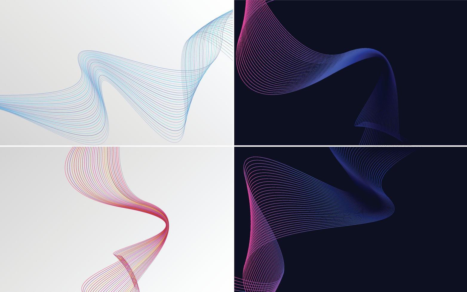 Collection of geometric minimal lines pattern set vector