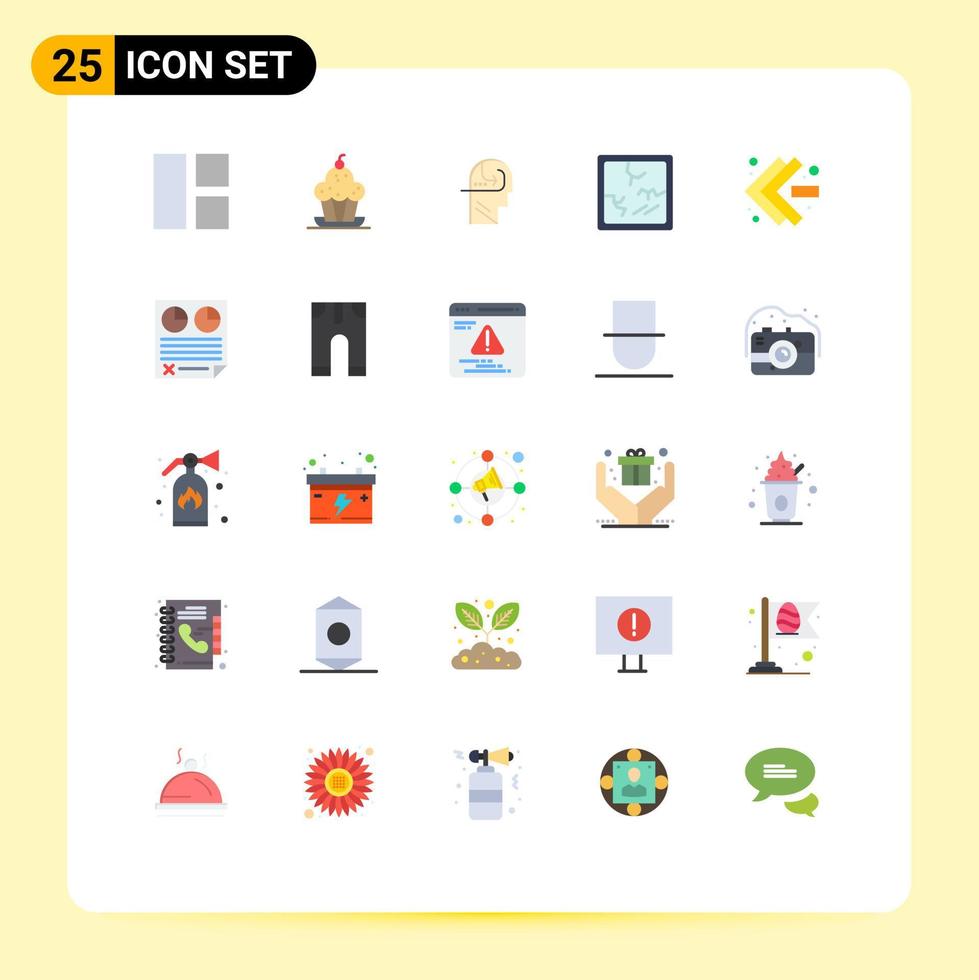 conjunto de 25 iconos de ui modernos símbolos signos para espejo de avance rápido acción de gracias cabeza de halloween elementos de diseño vectorial editables vector