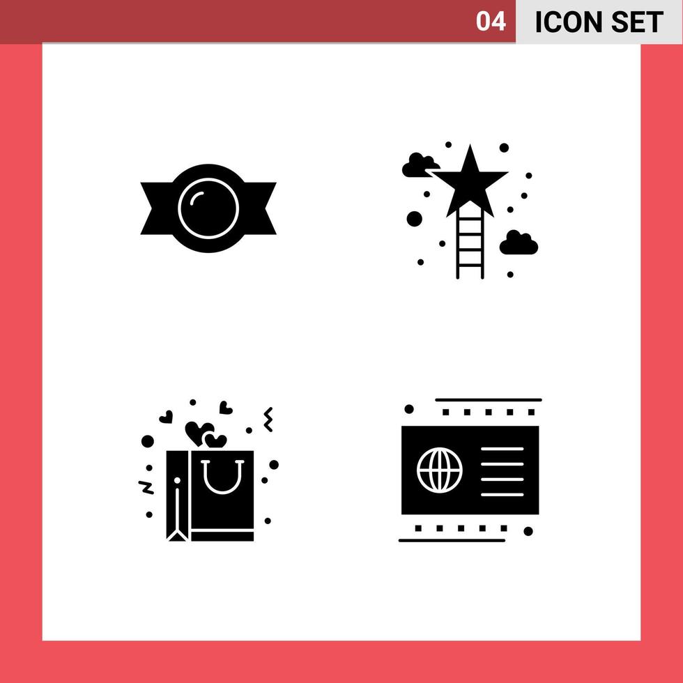 Modern Set of Solid Glyphs and symbols such as bonbon heart climbing success romance Editable Vector Design Elements