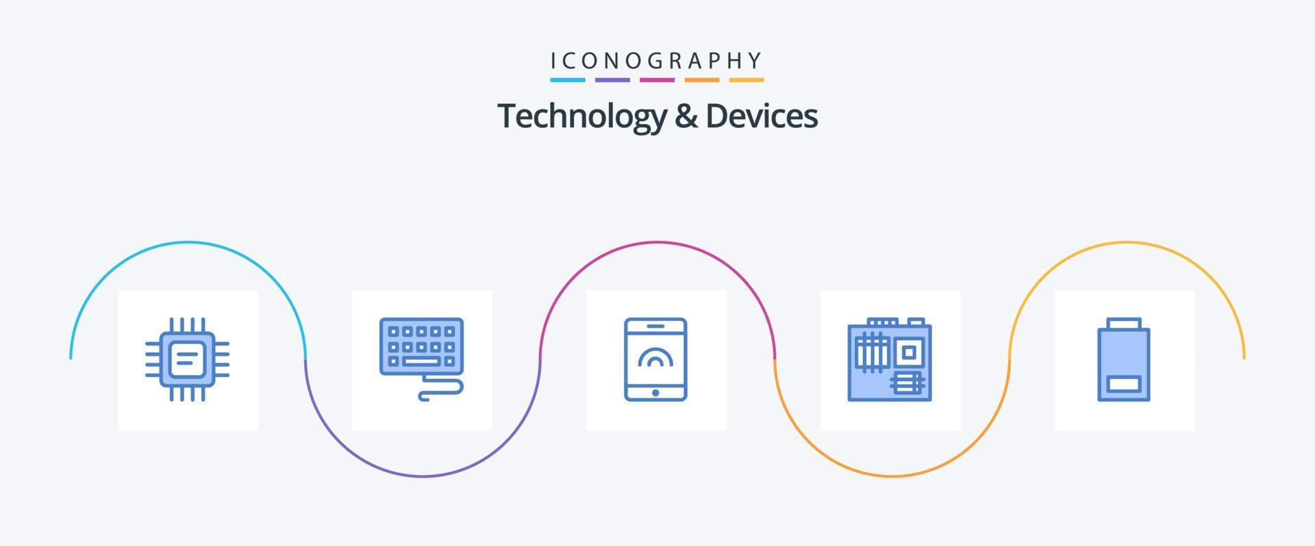 Devices Blue 5 Icon Pack Including . computer. status. devices vector