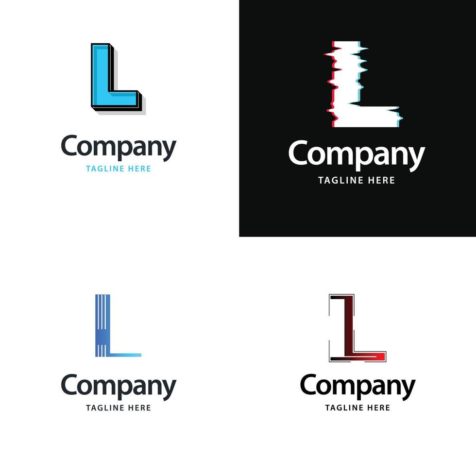 Letter L Big Logo Pack Design Creative Modern logos design for your business vector