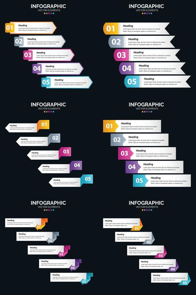 Illustrate complex ideas with Vector 6 Infographics Pack and cycle diagrams