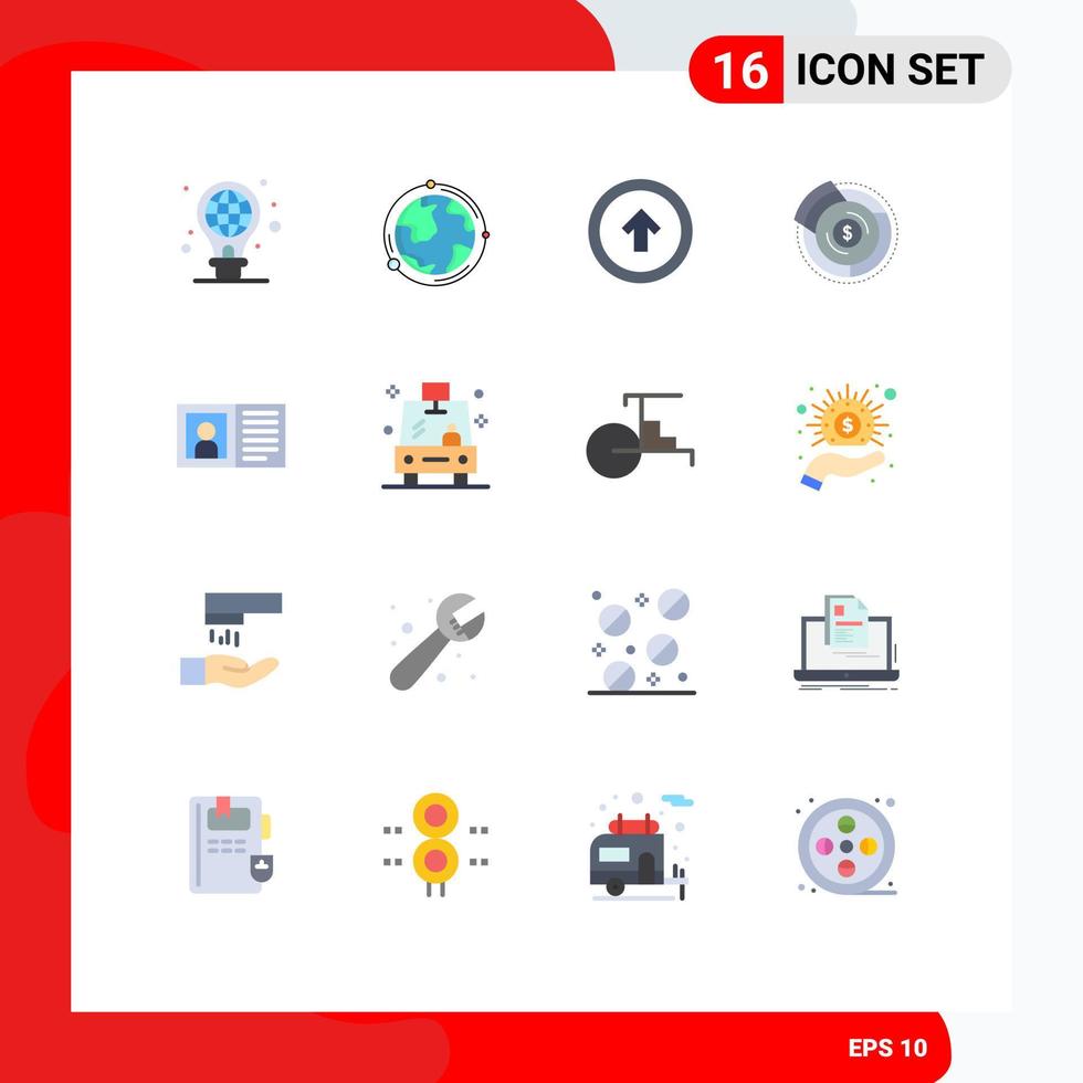 16 iconos creativos signos y símbolos modernos de presupuesto financiero interfaz de usuario de equilibrio de descubrimiento paquete editable de elementos de diseño de vectores creativos