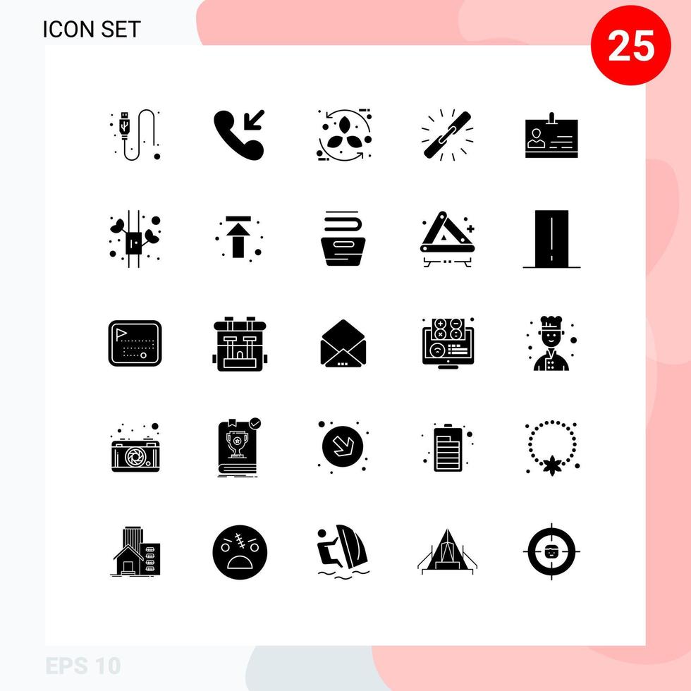 25 Solid Glyph concept for Websites Mobile and Apps id hyperlink cycle chain link Editable Vector Design Elements