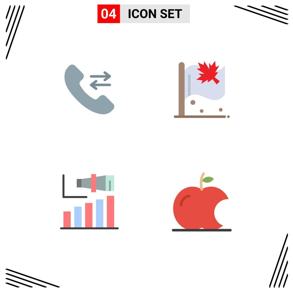 4 Creative Icons Modern Signs and Symbols of answer modern flag sign vision Editable Vector Design Elements