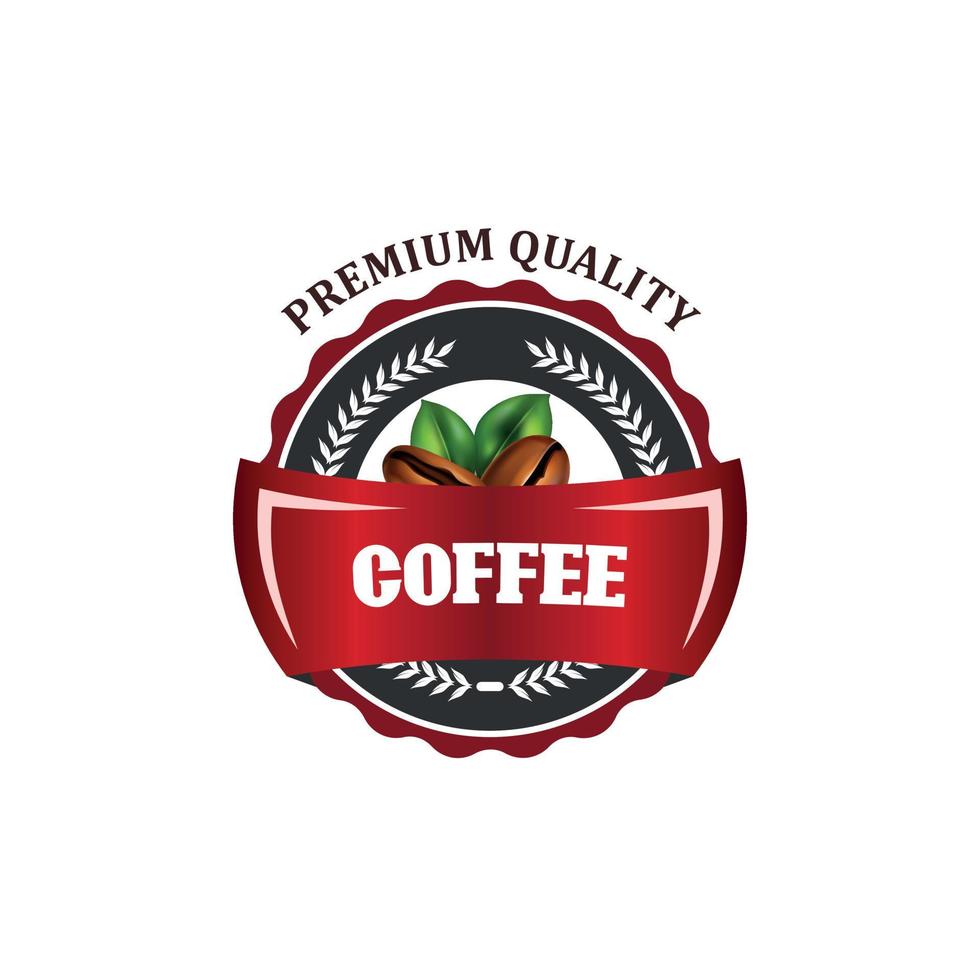 vector coffee label isolated