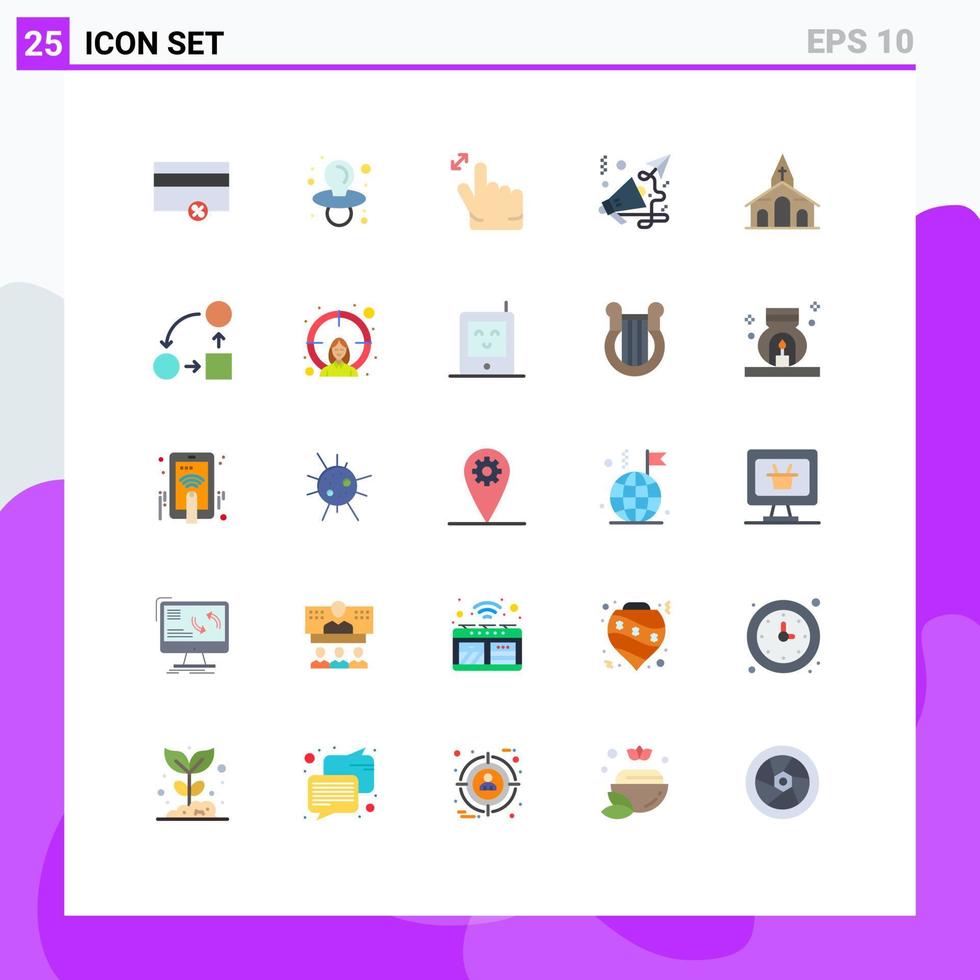 25 Flat Color concept for Websites Mobile and Apps spring christmas hand building marketing Editable Vector Design Elements