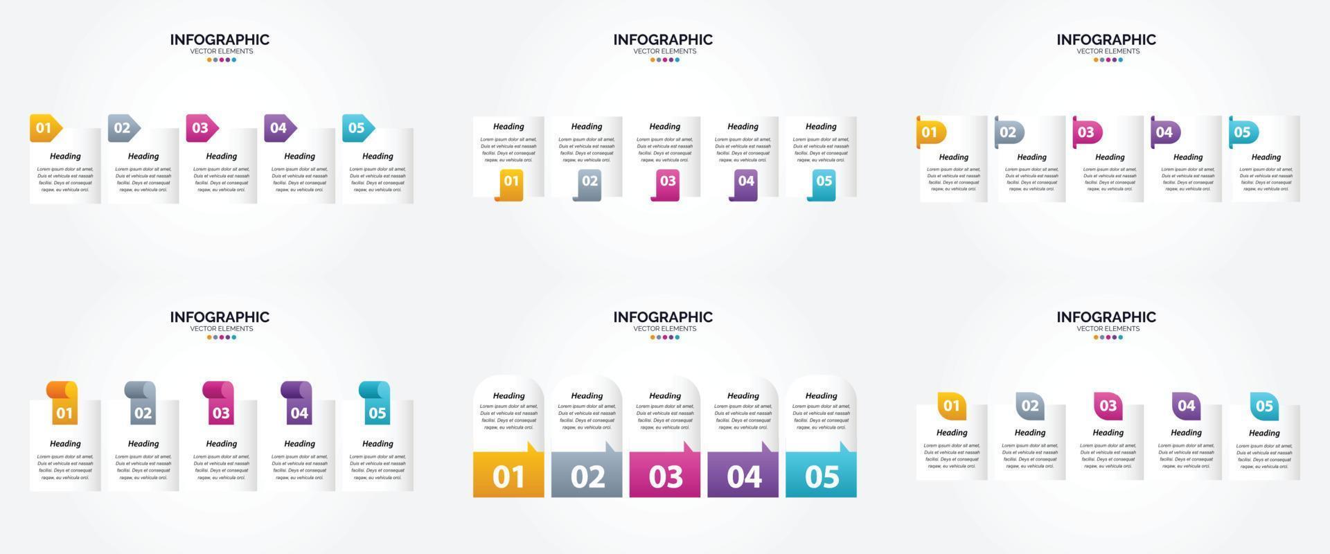 use este conjunto de infografías de ilustración vectorial en sus materiales publicitarios. como folletos. volantes y revistas. vector