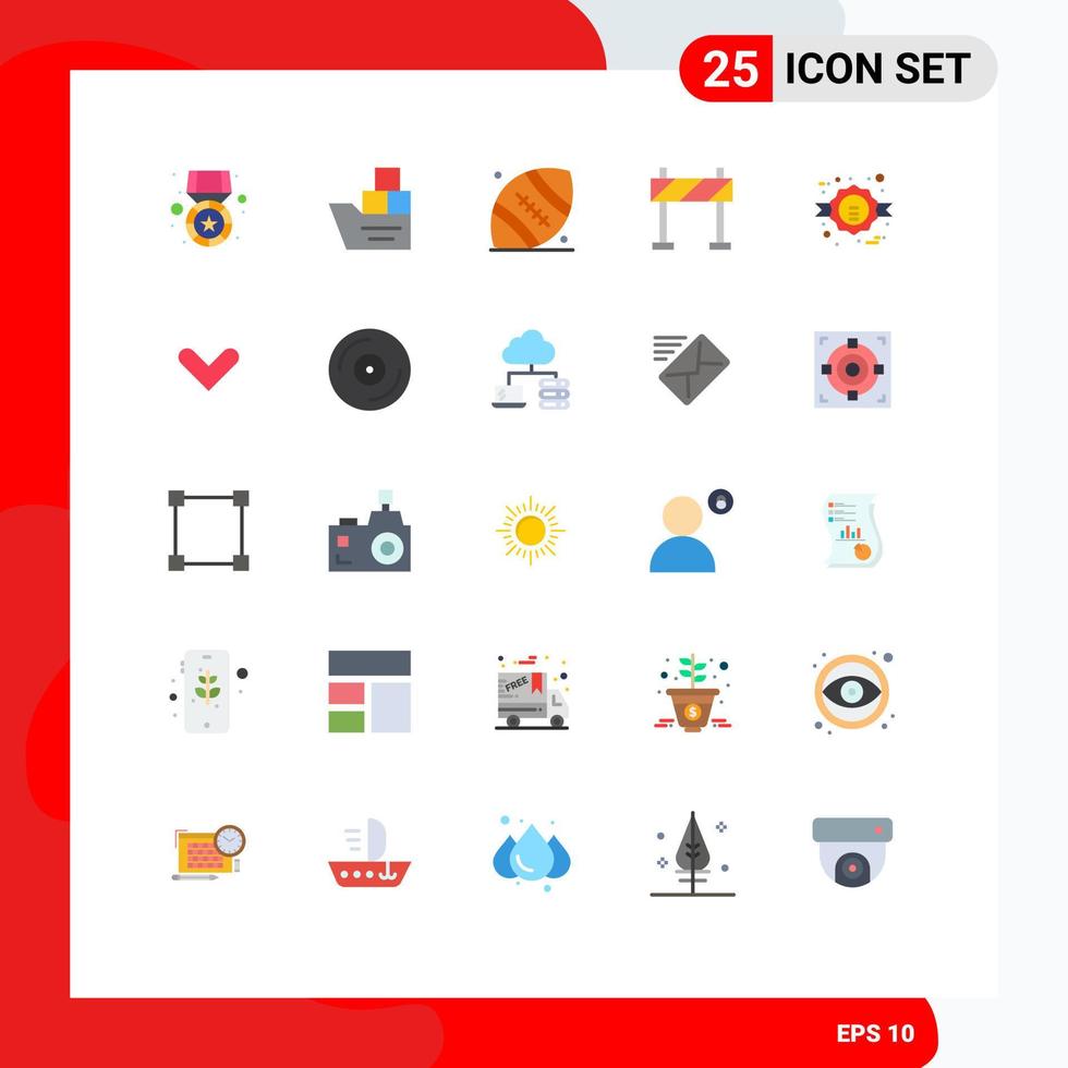 paquete de iconos vectoriales de stock de 25 signos y símbolos de línea para el comercio construcción barco barrera acción de gracias elementos de diseño vectorial editables vector