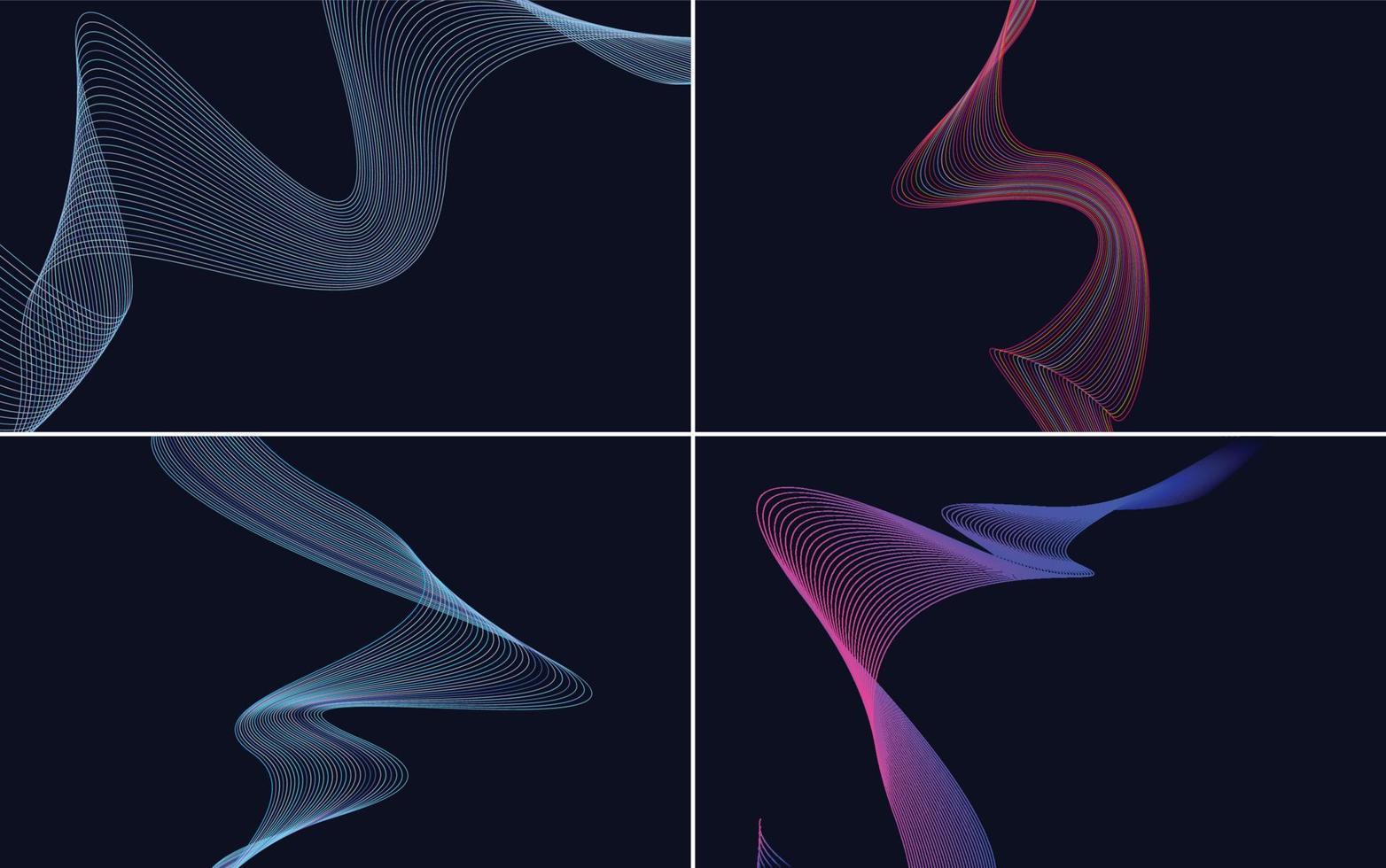 Use these geometric wave pattern backgrounds to create a modern look vector