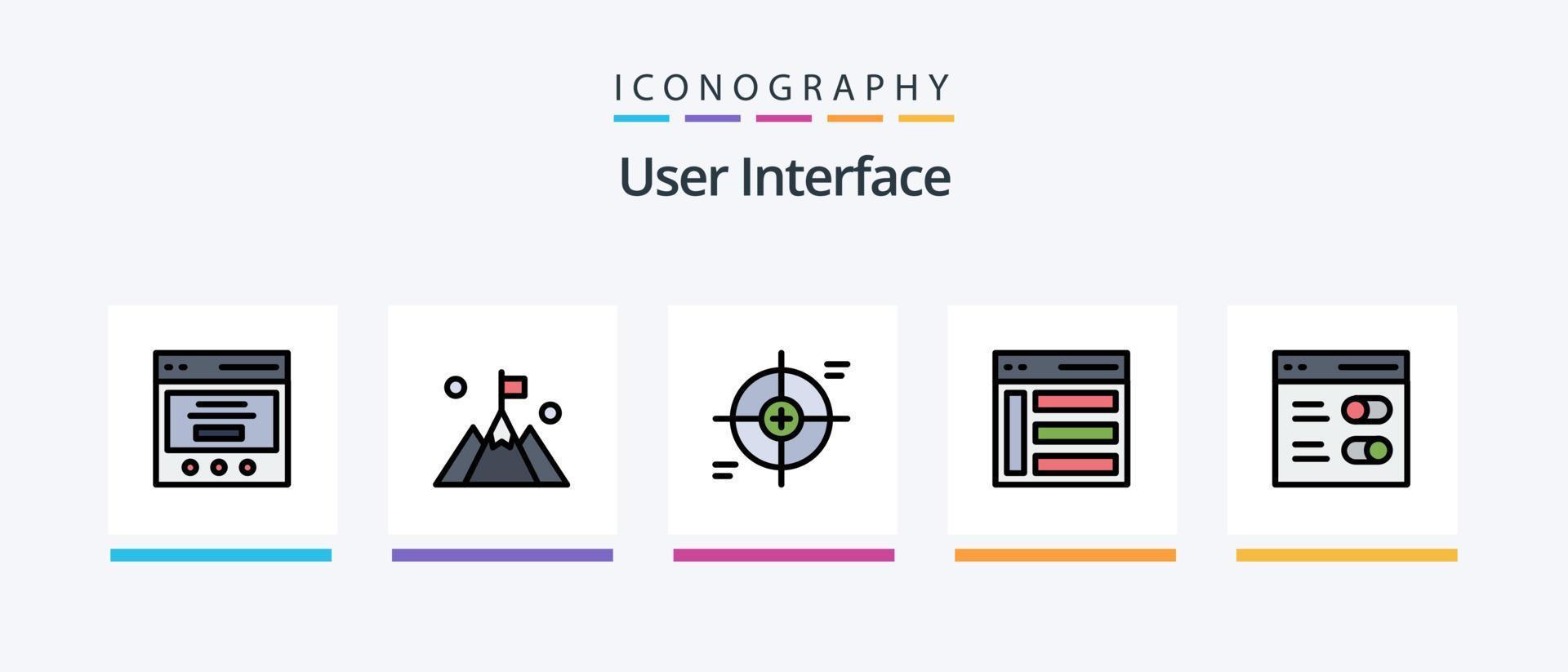 User Interface Line Filled 5 Icon Pack Including trash. delete. image. user. left. Creative Icons Design vector