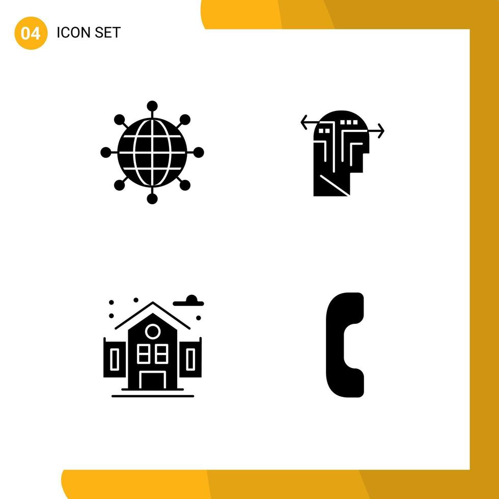 Modern Set of Solid Glyphs Pictograph of business life modern mind answer Editable Vector Design Elements