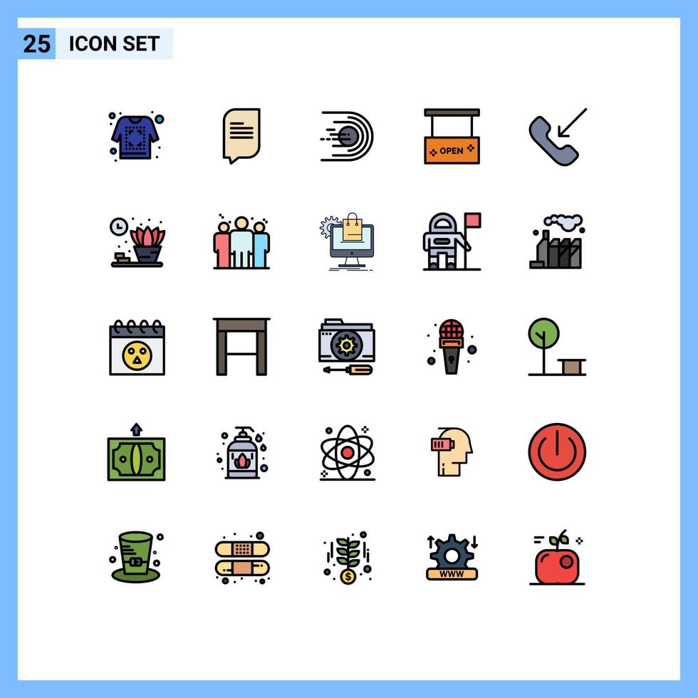 25 Creative Icons Modern Signs and Symbols of call open salon comet open beauty and spa Editable Vector Design Elements
