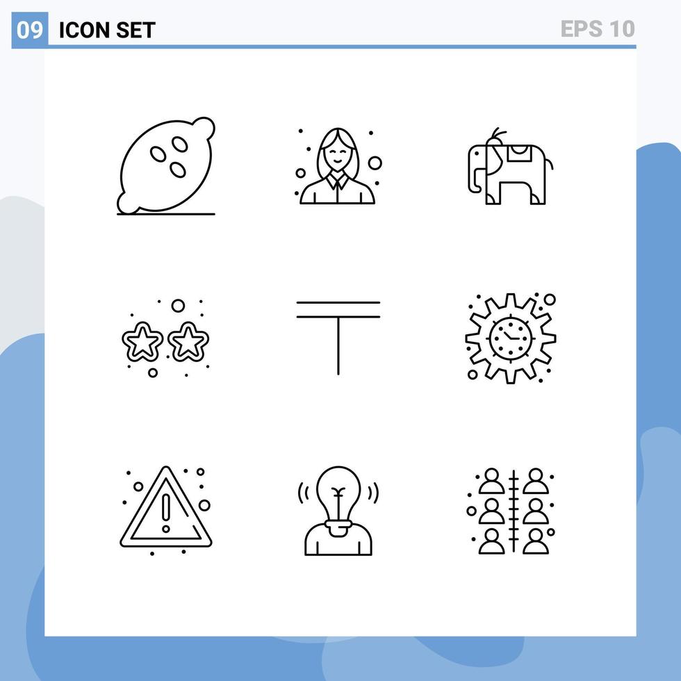 Universal Icon Symbols Group of 9 Modern Outlines of kazakhstan tenge beautician party glasses Editable Vector Design Elements