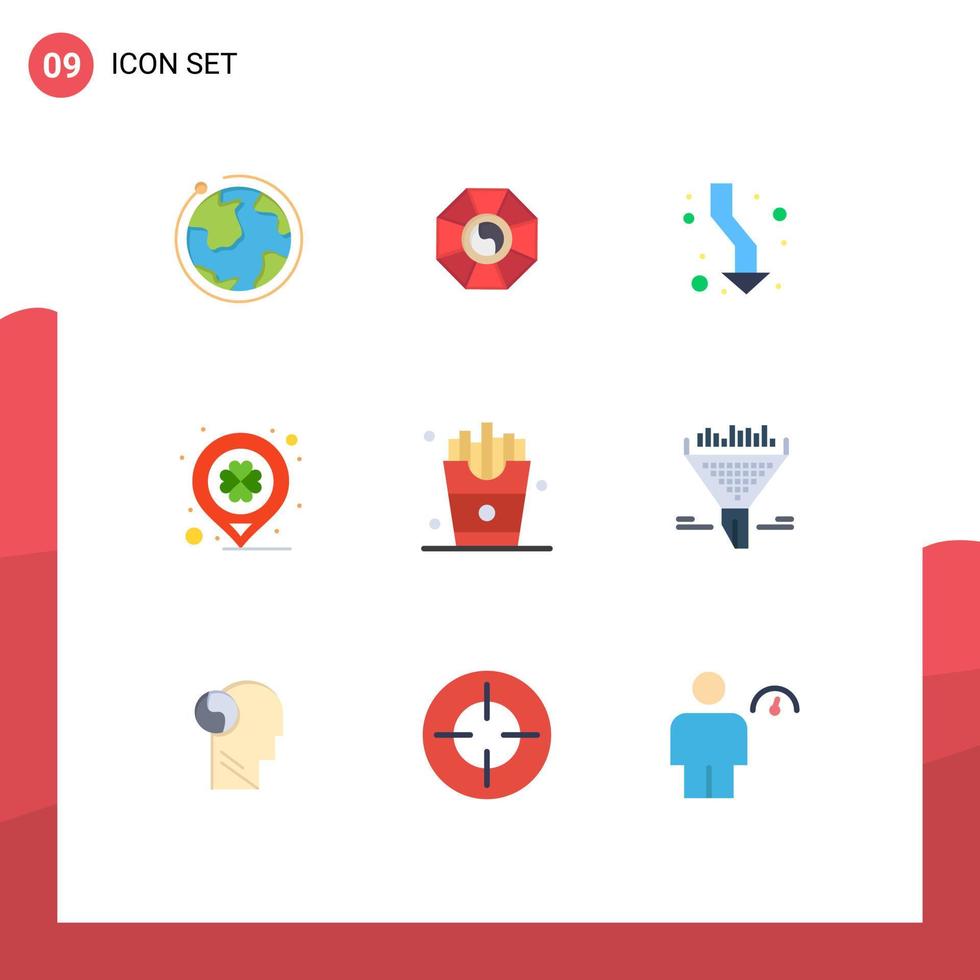 paquete de iconos de vector de stock de 9 signos y símbolos de línea para ubicación de bebida flecha festival abajo elementos de diseño de vector editables