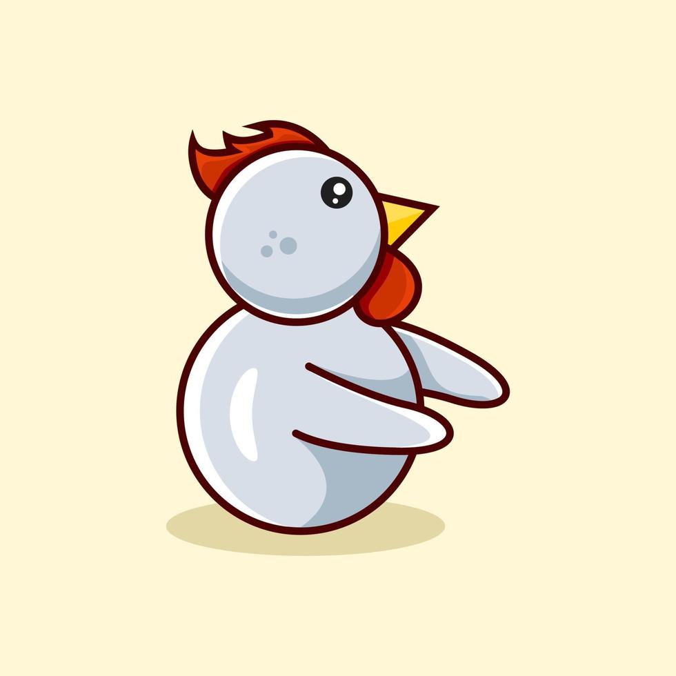 cute rooster cartoon design vector