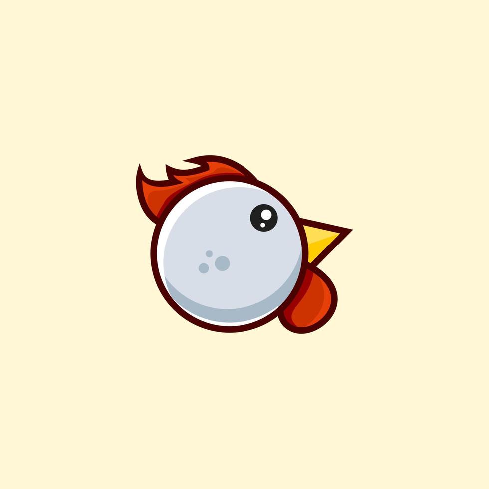 cute rooster cartoon design vector