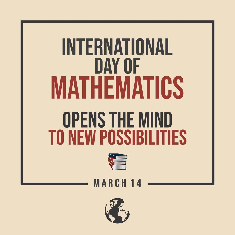 International Day of Mathematics. March 14 Quote vector