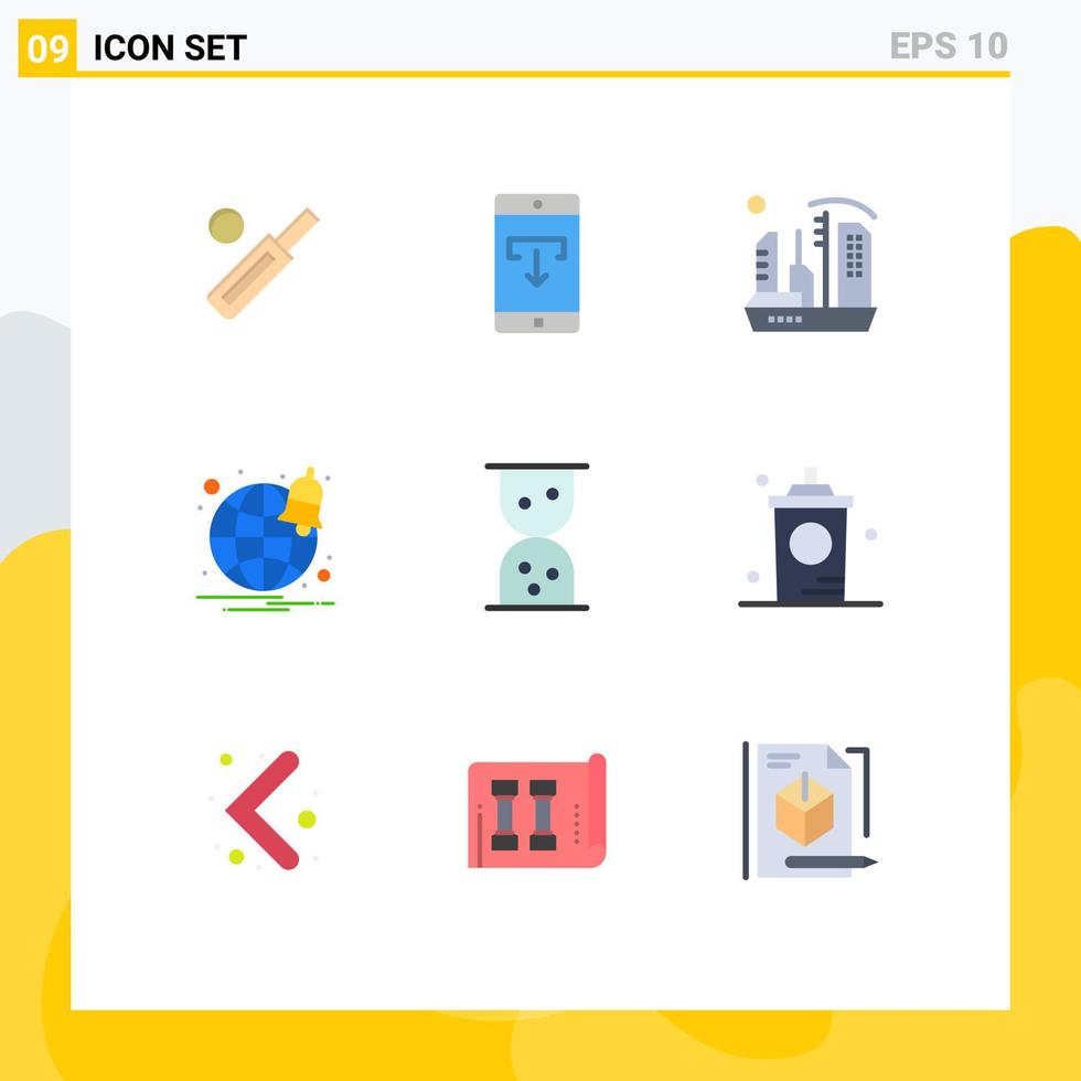 Modern Set of 9 Flat Colors and symbols such as website browser mobile expansion colony Editable Vector Design Elements