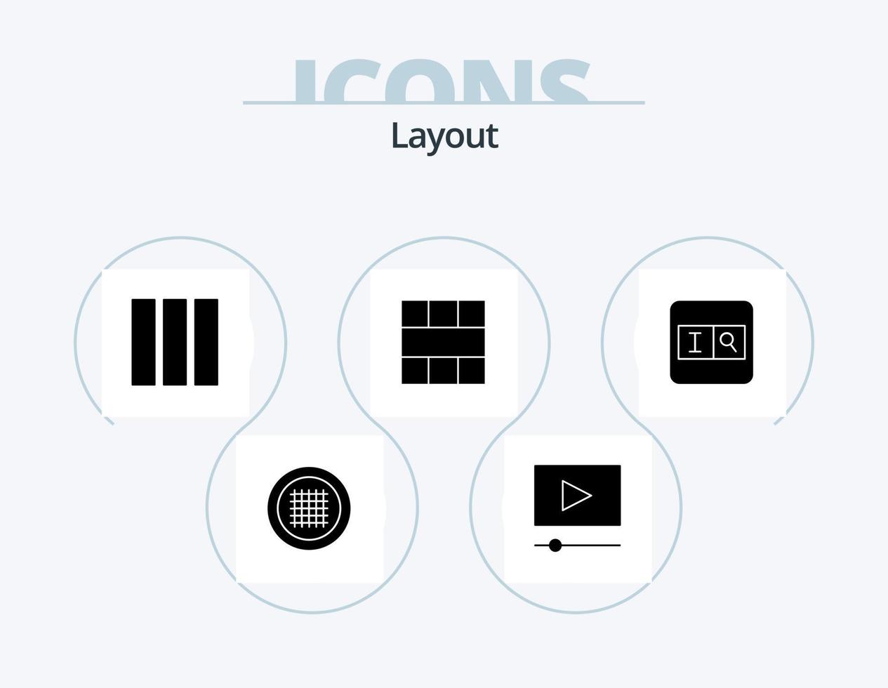 Layout Glyph Icon Pack 5 Icon Design. text field. form. layout. workspace. interface vector