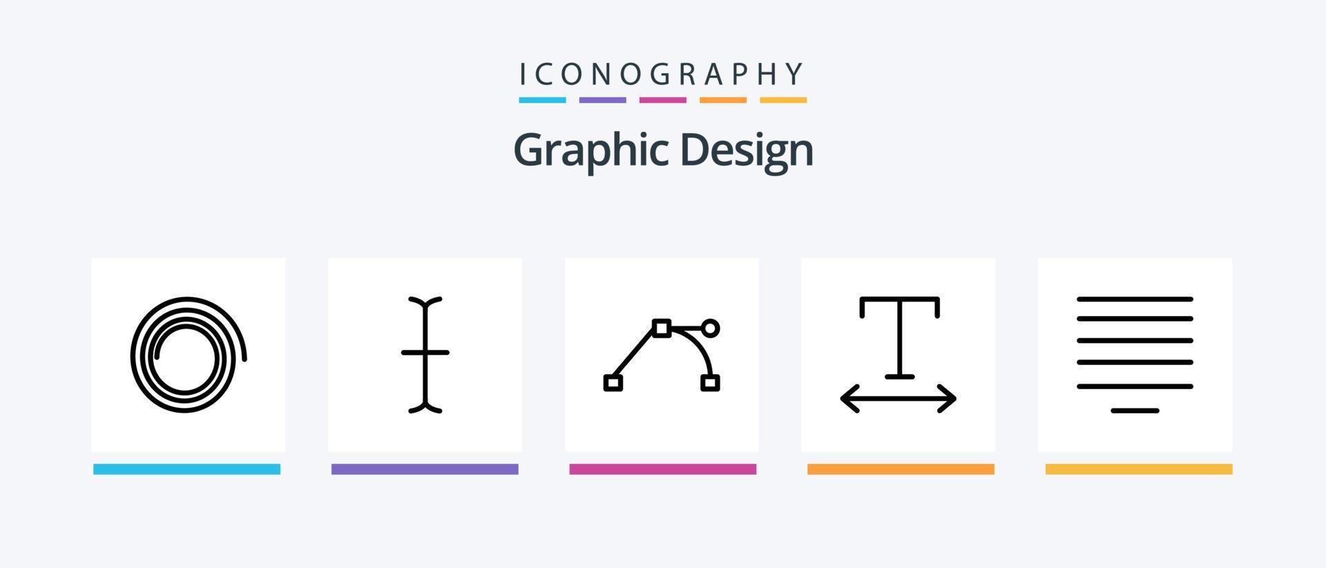 Design Line 5 Icon Pack Including . indent. center. Creative Icons Design vector