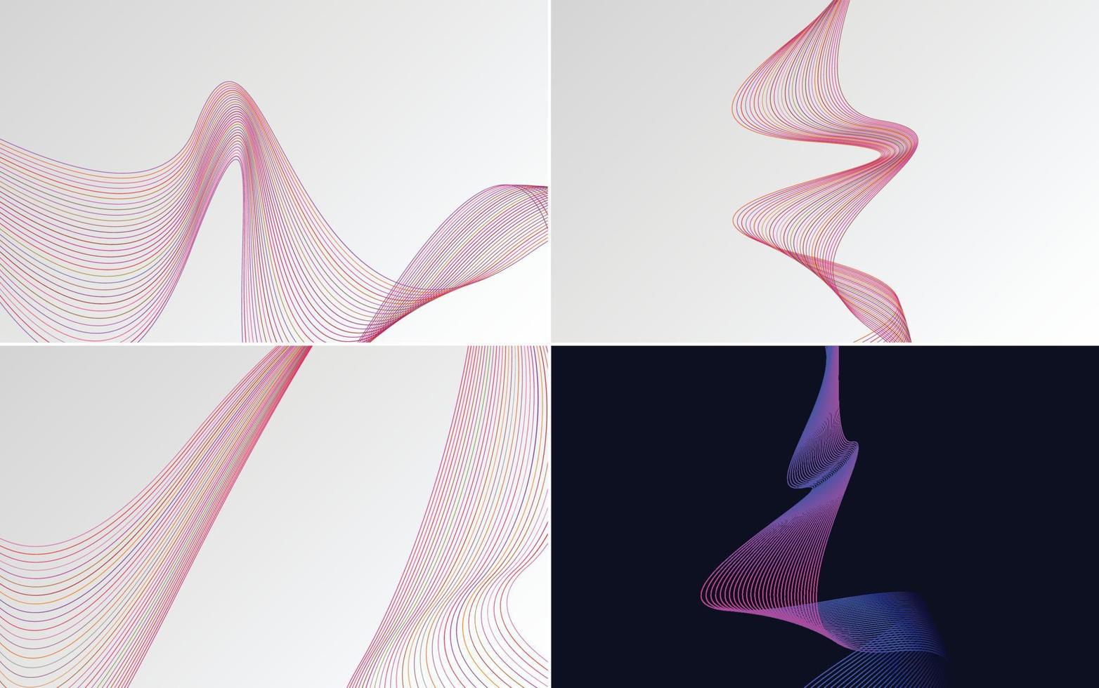 Add a modern touch to your design with these vector line backgrounds