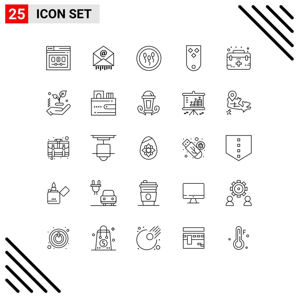 Pack of 25 creative Lines of rank insignia business diamonds laboratory Editable Vector Design Elements