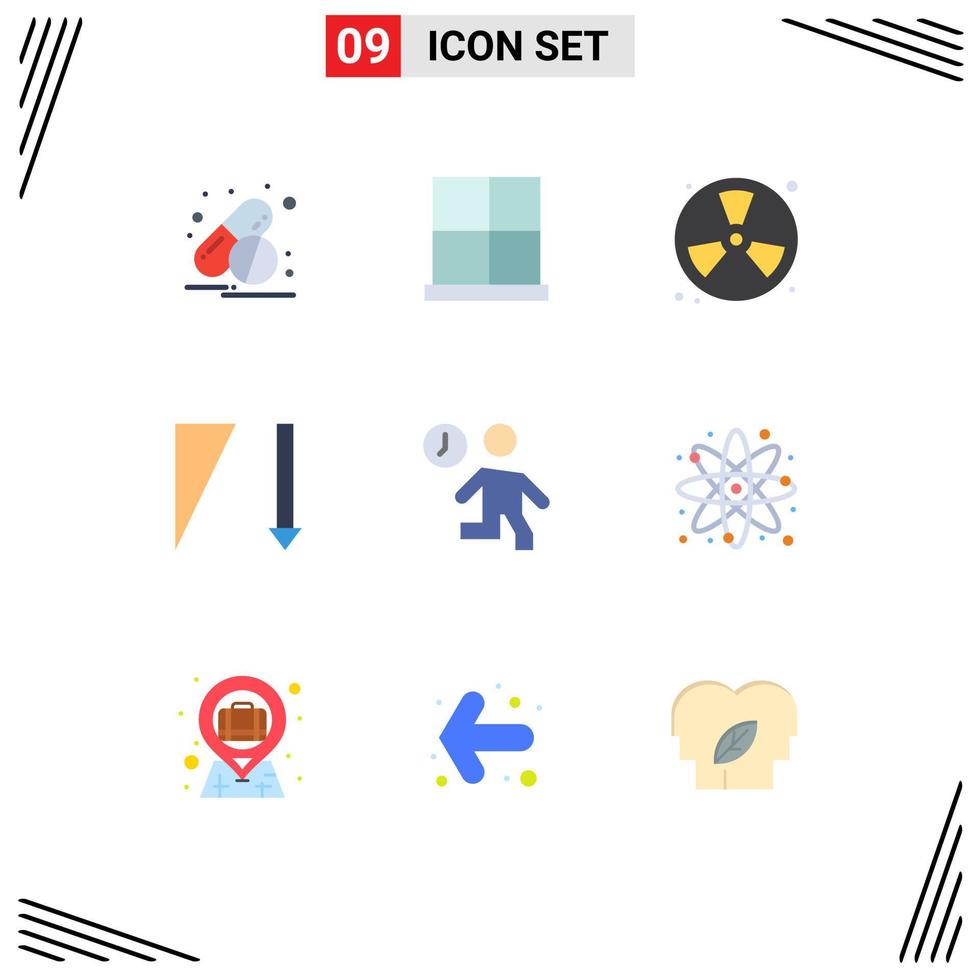 conjunto de 9 iconos de interfaz de usuario modernos signos de símbolos para clasificar rápidamente elementos de diseño de vectores editables de clasificación de quemado