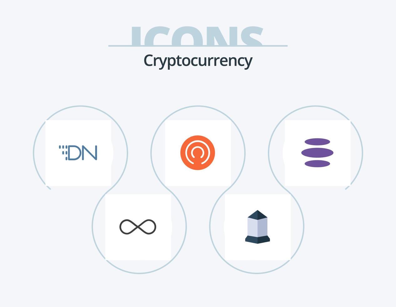 Cryptocurrency Flat Icon Pack 5 Icon Design. coin. cloak. crypto currency. alternative currency. crypto currency vector