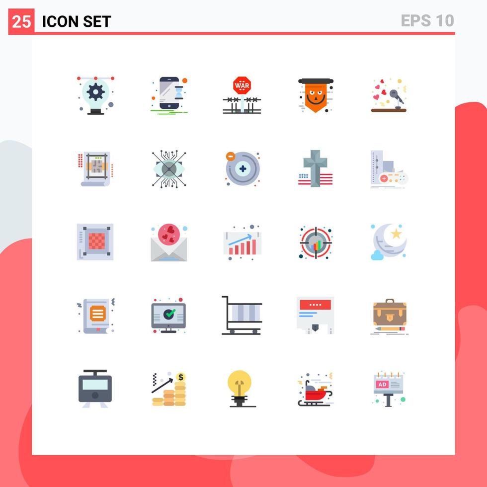 25 Creative Icons Modern Signs and Symbols of spooky scary combat halloween occupy Editable Vector Design Elements